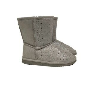 Eva and Zoe Lil' Comfy Gems Silver Sequin Boots Size 9 Toddler‎ Girl